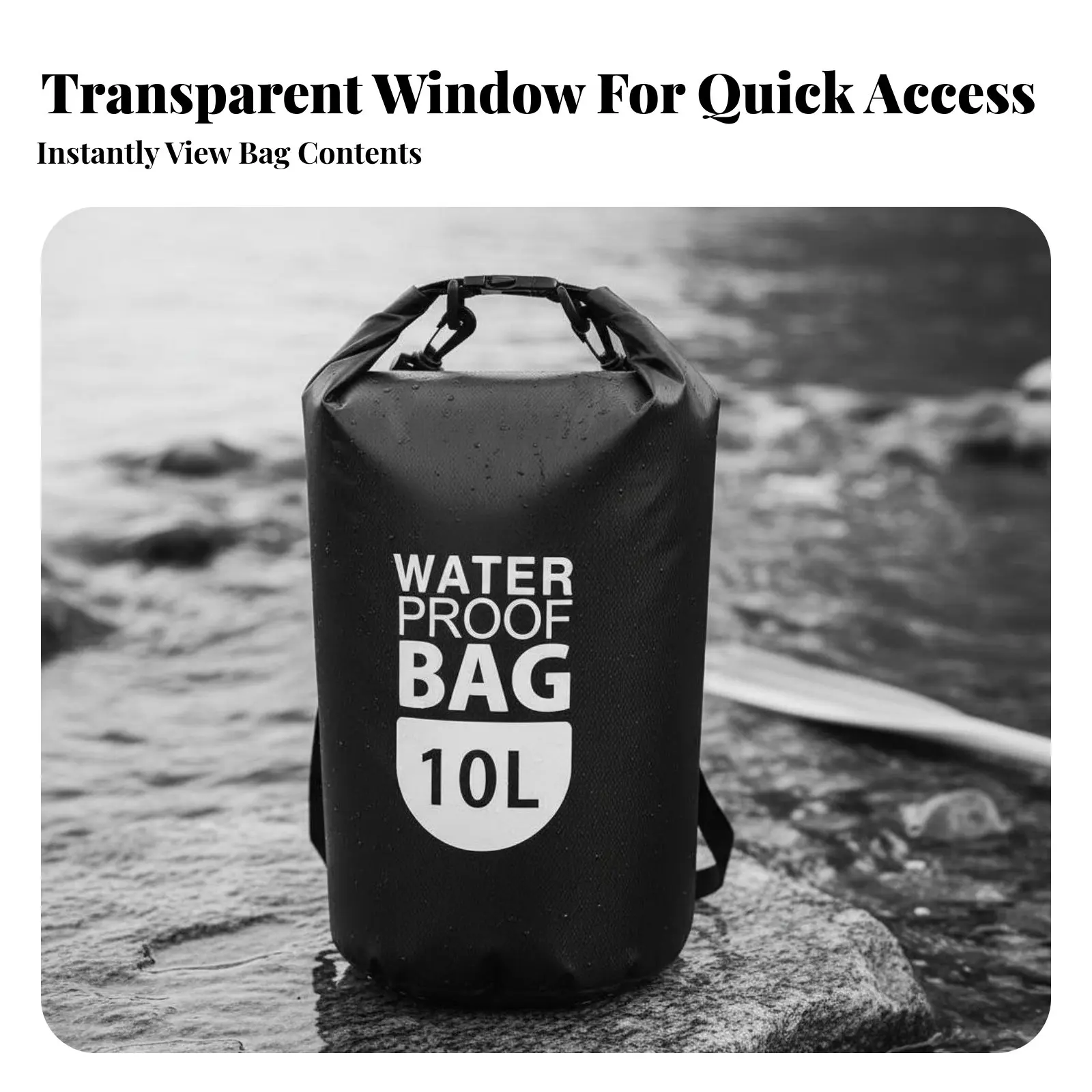 Transparent Window Waterproof Bag Sturdy Buoyant Dry Bag Lightweight Dry Bag Adjustable Strap Outdoor Gear for Camping
Transparent Window Waterproof Bag Sturdy Buoyant Dry Bag Lightweight Dry Bag Adjustable Strap Outdoor Gear for Camping