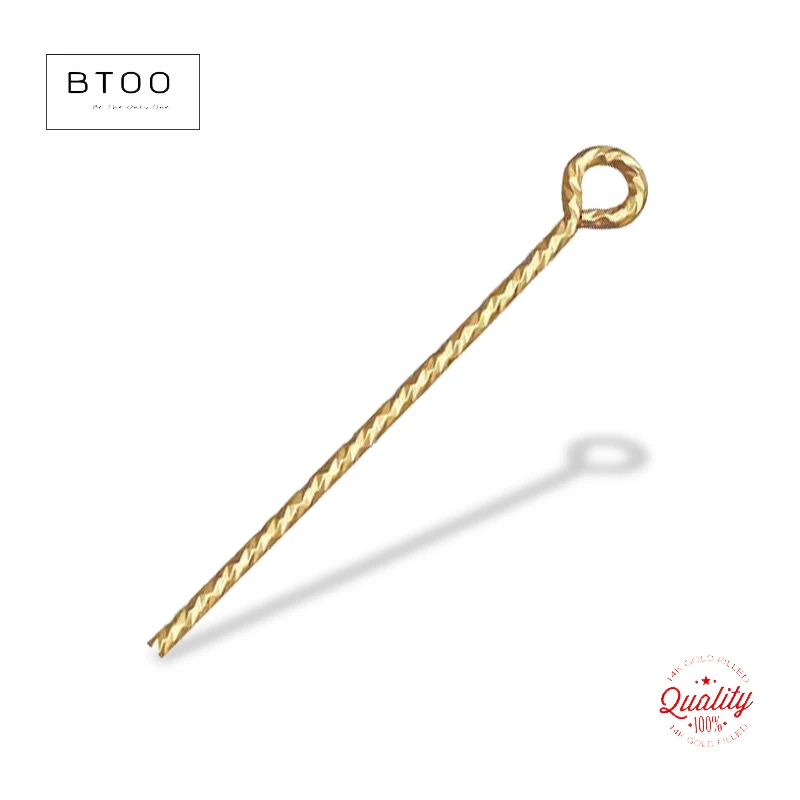 14K Gold Filled Sparkle Eye Pins, Diamond Cut Eyepins Wholesale for DIY Earring Making Jewelry Findings
14K Gold Filled Sparkle Eye Pins, Diamond Cut Eyepins Wholesale for DIY Earring Making Jewelry Findings