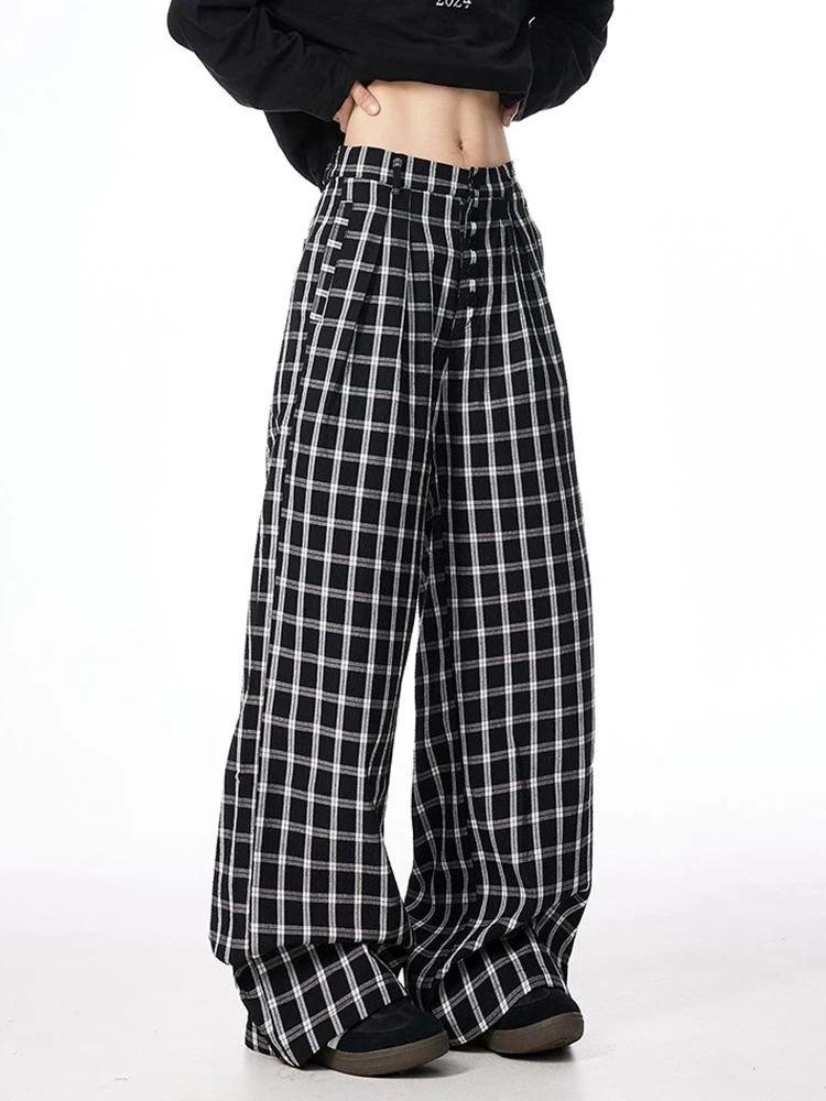 Jmprs American Retro Plaid Pants Women High Waist Hip Hop Y2K Trousers Casual Loose Vintage Female Harajuku Bf Wide Leg Pants
Jmprs American Retro Plaid Pants Women High Waist Hip Hop Y2K Trousers Casual Loose Vintage Female Harajuku Bf Wide Leg Pants