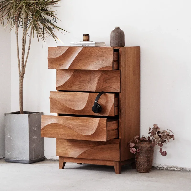 Wave chest of drawers Myanmar teak solid wood bedroom storage cabinet Modern designer storage cabinet
Wave chest of drawers Myanmar teak solid wood bedroom storage cabinet Modern designer storage cabinet