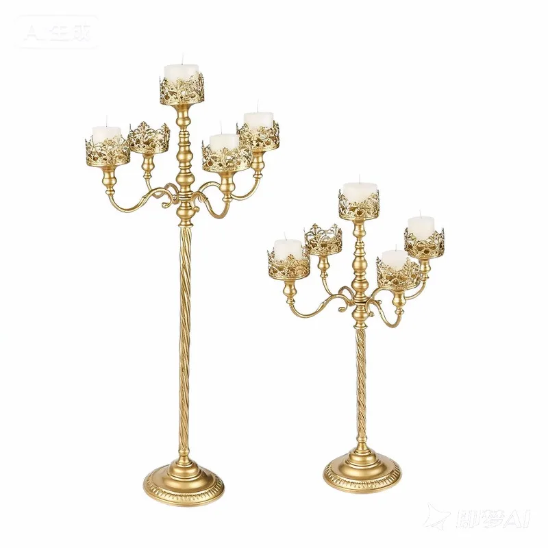 wrought iron candle holder Five-head high-end candle holder Home furnishing hotel wedding romantic decoration ornament
wrought iron candle holder Five-head high-end candle holder Home furnishing hotel wedding romantic decoration ornament