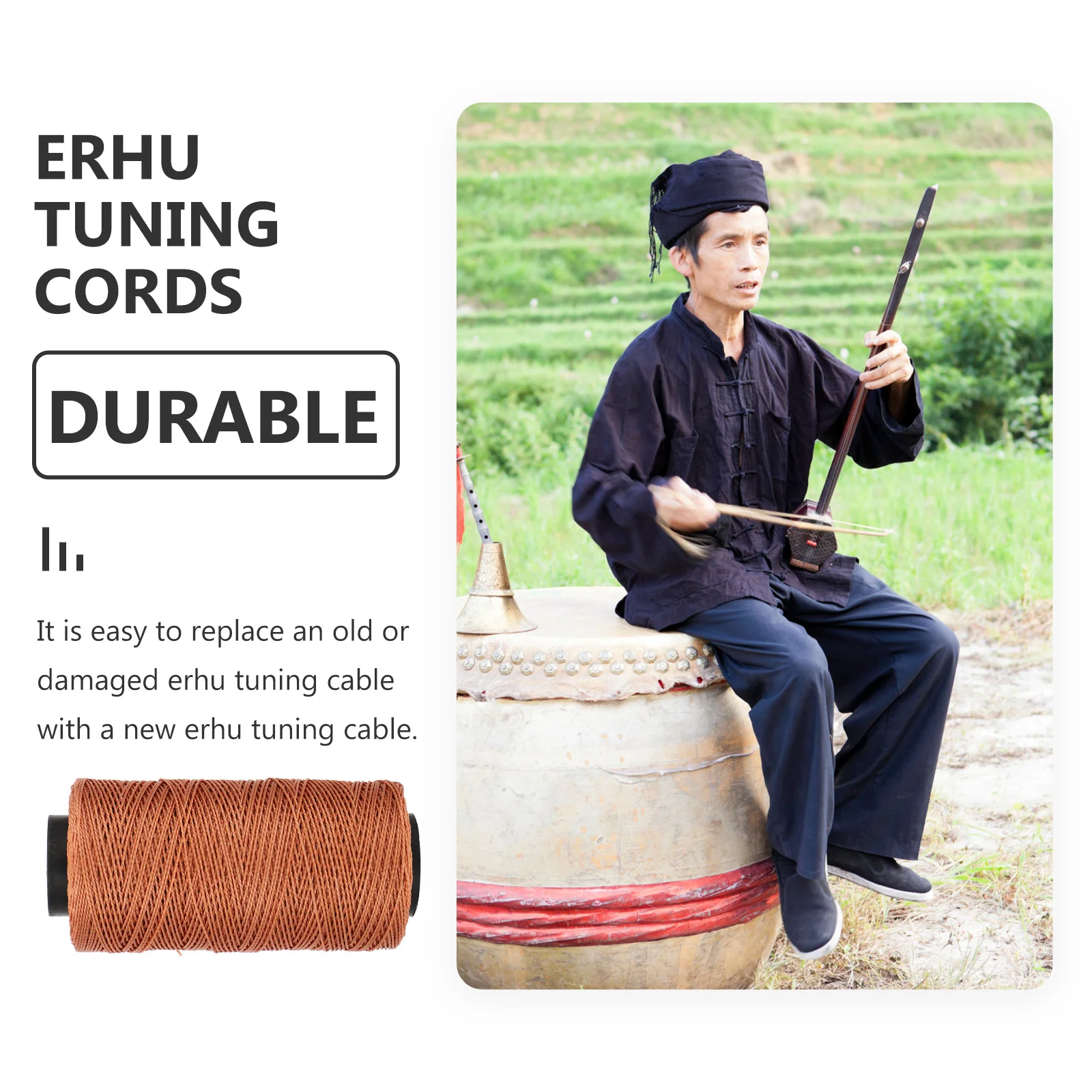 1 Roll Erhu Tuning Cable Waxed Golden Orange High Durability Replacement For All Erhu Models Durable String Adjuster Tool
1 Roll Erhu Tuning Cable Waxed Golden Orange High Durability Replacement For All Erhu Models Durable String Adjuster Tool