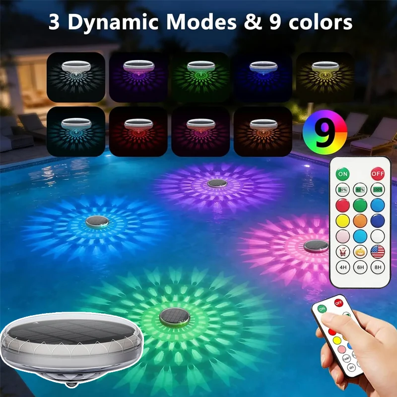 Solar Floating Pool Light RGB Remote Control 3 Modes Color Changing Dynamic Shadow Effect Perfect for Pond Night Pool Ambiance
Solar Floating Pool Light RGB Remote Control 3 Modes Color Changing Dynamic Shadow Effect Perfect for Pond Night Pool Ambiance