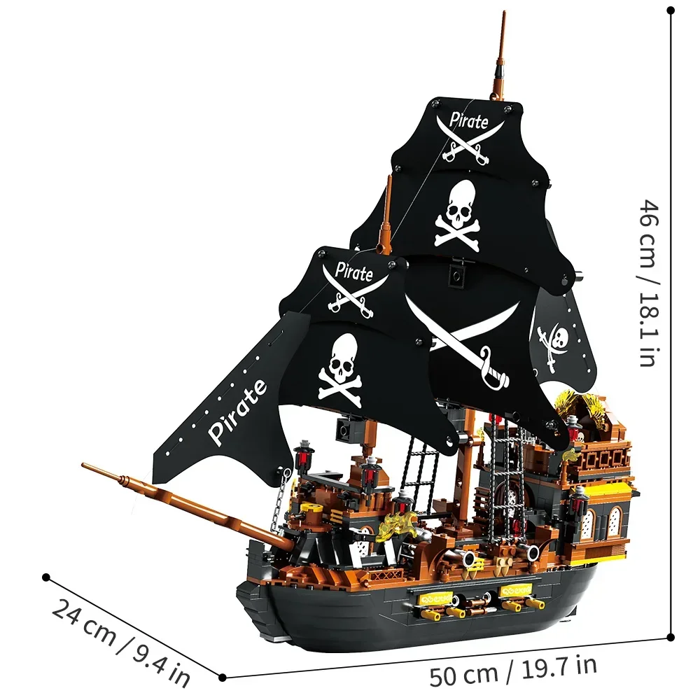 Creative Big Black Pearl Pirate Ship Building Block Set Military Pirates Royal Guards Battle Castle Toy Boy Girl Gifts
Creative Big Black Pearl Pirate Ship Building Block Set Military Pirates Royal Guards Battle Castle Toy Boy Girl Gifts