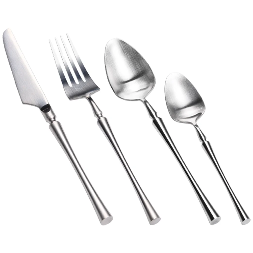 1Set Stainless Steel Fork Spoon Cutter Kit Premium Dinnerware Steak Tableware Reusable Metal Kitchen Utensil Comfort Grip
1Set Stainless Steel Fork Spoon Cutter Kit Premium Dinnerware Steak Tableware Reusable Metal Kitchen Utensil Comfort Grip