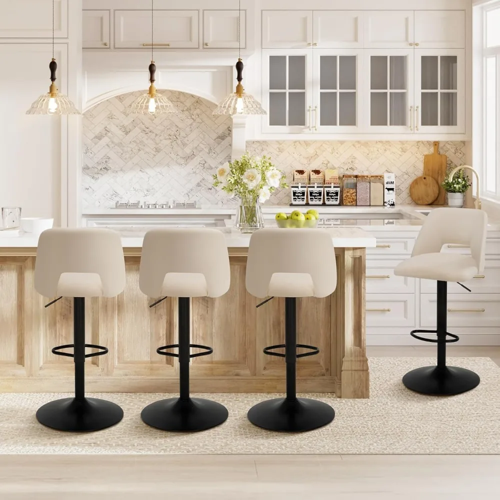 Bar Stools Set of 4, Modern Swivel Bar Chairs, Adjustable Upholstered Barstools Counter Height with Square Open Back for Bar,
Bar Stools Set of 4, Modern Swivel Bar Chairs, Adjustable Upholstered Barstools Counter Height with Square Open Back for Bar,