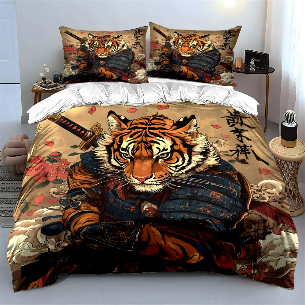 "Samurai Tiger Art Decor Set" Bedding Set with 1 Duvet Cover 2 Pillowcases Single Double King Queen, Gift
"Samurai Tiger Art Decor Set" Bedding Set with 1 Duvet Cover 2 Pillowcases Single Double King Queen, Gift