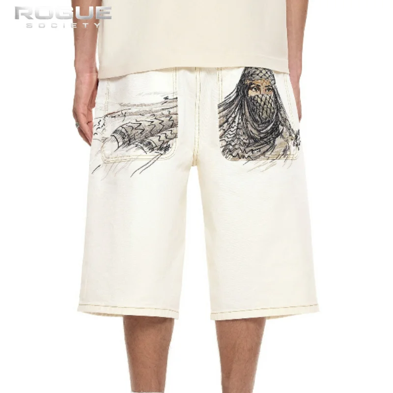 New Baggy Skater Hip Hop Daily Street Wear Bottoms Retro American Y2K Graphic Men Denim Bermuda Portrait Print Pocket Jorts Male
New Baggy Skater Hip Hop Daily Street Wear Bottoms Retro American Y2K Graphic Men Denim Bermuda Portrait Print Pocket Jorts Male