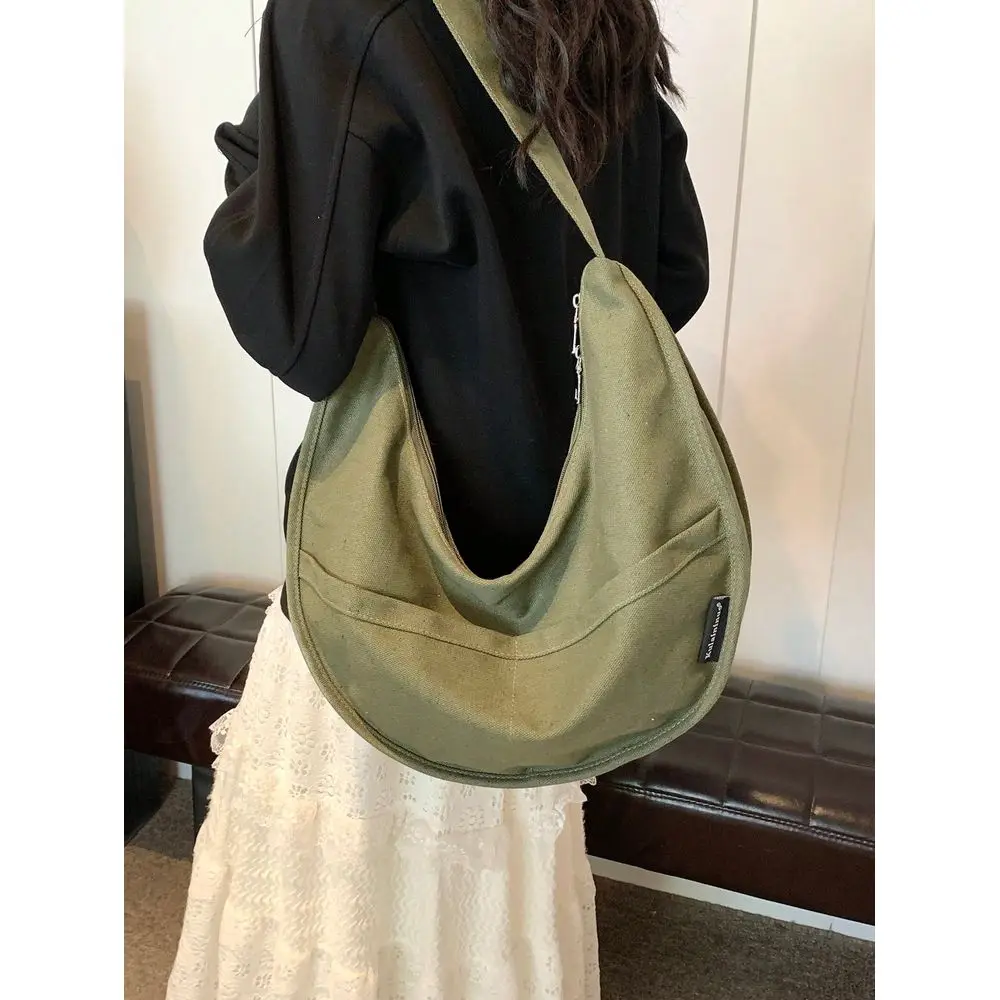 Style Solid Color Casual Large Capacity Student Commute Dumpling Shaped Shoulder Crossbody Crescent Moon Tote Bag, Fashionable
Style Solid Color Casual Large Capacity Student Commute Dumpling Shaped Shoulder Crossbody Crescent Moon Tote Bag, Fashionable
