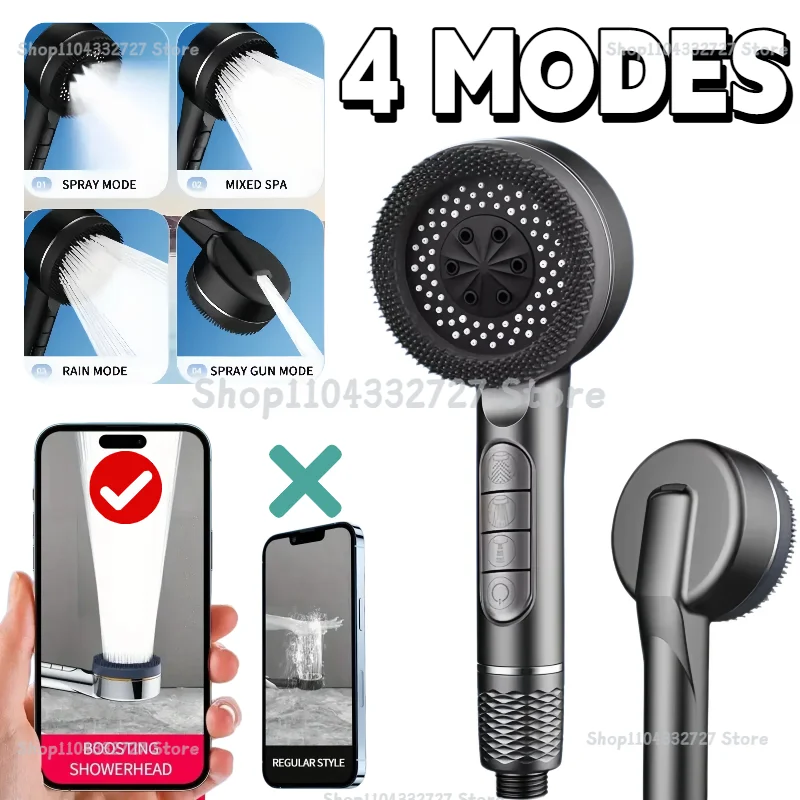 Showers for Bathroom Shower Head 4-Mode Adjustable High Pressurized Filter Shower Head Massage Shower Phone Bathroom Accessories
Showers for Bathroom Shower Head 4-Mode Adjustable High Pressurized Filter Shower Head Massage Shower Phone Bathroom Accessories