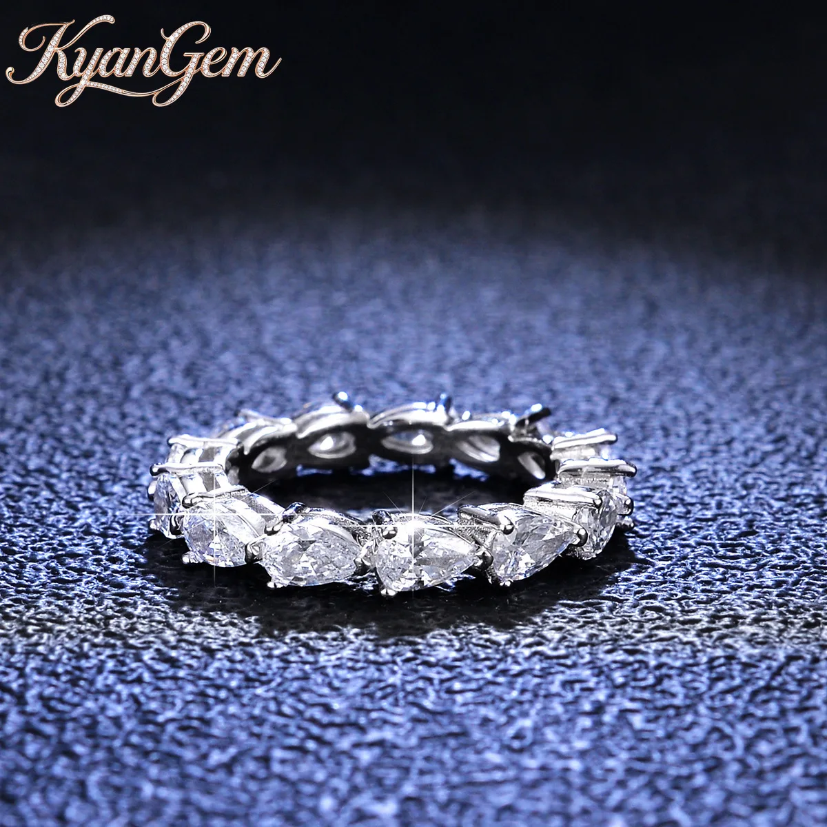 KyanGem Full Set Teardrop-shaped Moissanite Diamond 5 Carat Luxurious Tail Ring Women's Platinum PT950 Stackable Rings Jewelry
KyanGem Full Set Teardrop-shaped Moissanite Diamond 5 Carat Luxurious Tail Ring Women's Platinum PT950 Stackable Rings Jewelry