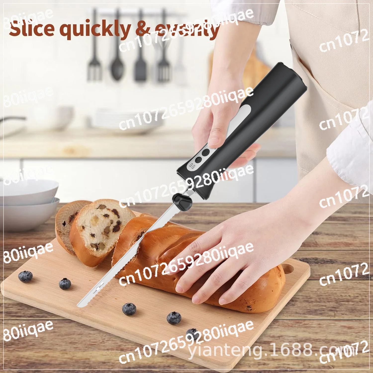 Электрический нож для хлеба, нож для резки торта в соответствии с зубцами, бытовой нож для стейка, кухонный нож
Электрический нож для хлеба, нож для резки торта в соответствии с зубцами, бытовой нож для стейка, кухонный нож