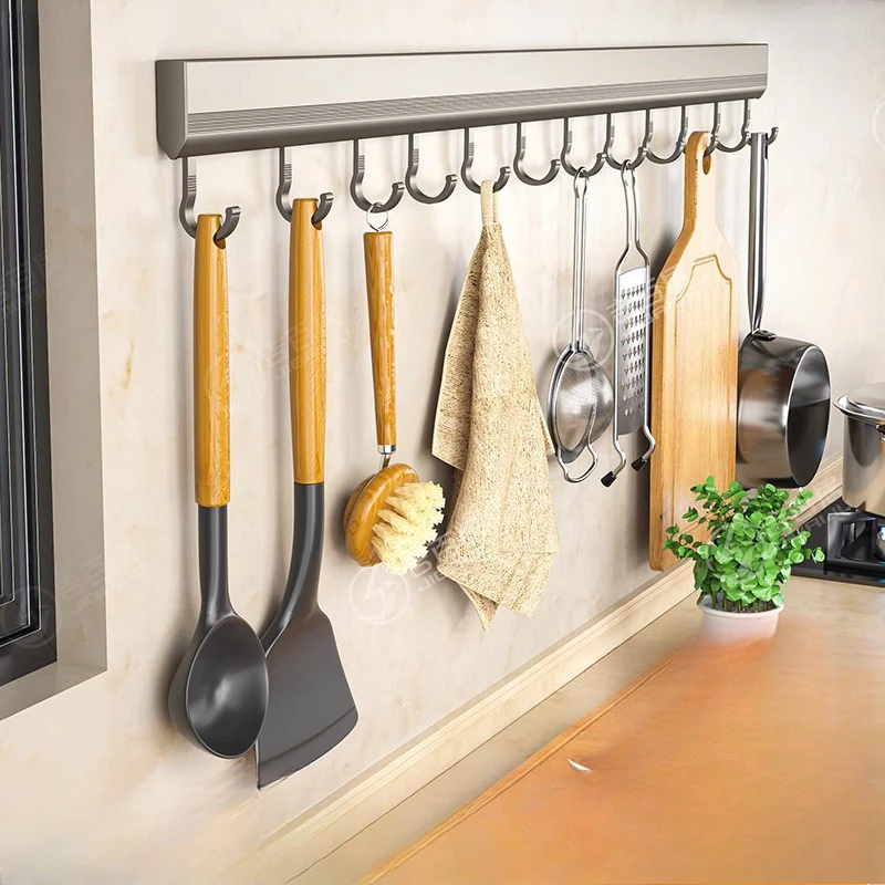 Aluminum Alloy Hooks Rack Wall Mounted Drill-Free Kitchen Utensils Storage Row Hook Holder Bathroom Robe Towel Coat Hangers
Aluminum Alloy Hooks Rack Wall Mounted Drill-Free Kitchen Utensils Storage Row Hook Holder Bathroom Robe Towel Coat Hangers