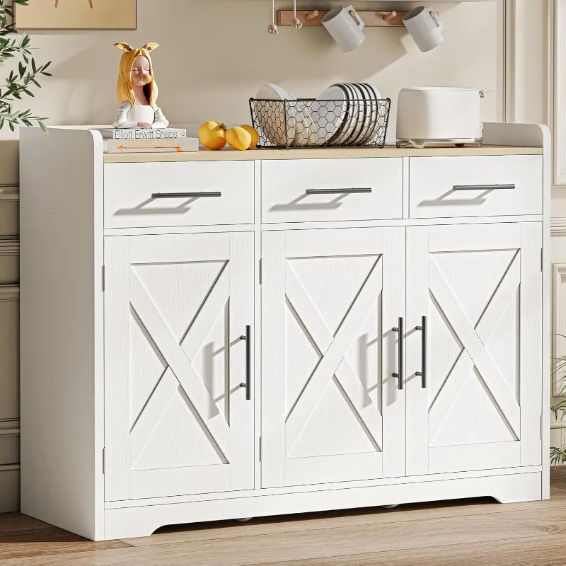 IRONCK Sideboard Buffet Cabinet with Doors, Drawers and Shelves, Modern Buffet Table Coffee Bar Storage Cabinet White
IRONCK Sideboard Buffet Cabinet with Doors, Drawers and Shelves, Modern Buffet Table Coffee Bar Storage Cabinet White