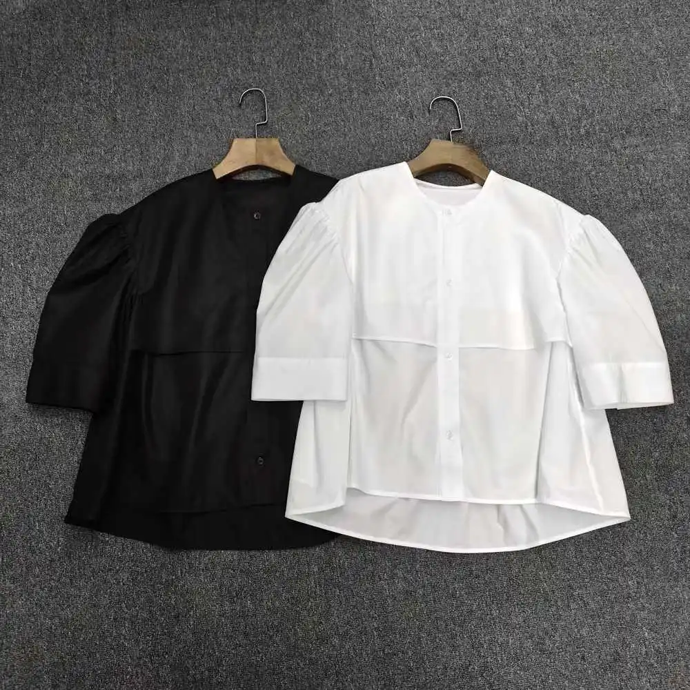 100% Cotton Loose-Fit Crew Neck Mid-Sleeve Women's Shirt Simple and Elegant Commuter Casual Shirts & Blouses Top 2026 Spring New
100% Cotton Loose-Fit Crew Neck Mid-Sleeve Women's Shirt Simple and Elegant Commuter Casual Shirts & Blouses Top 2026 Spring New