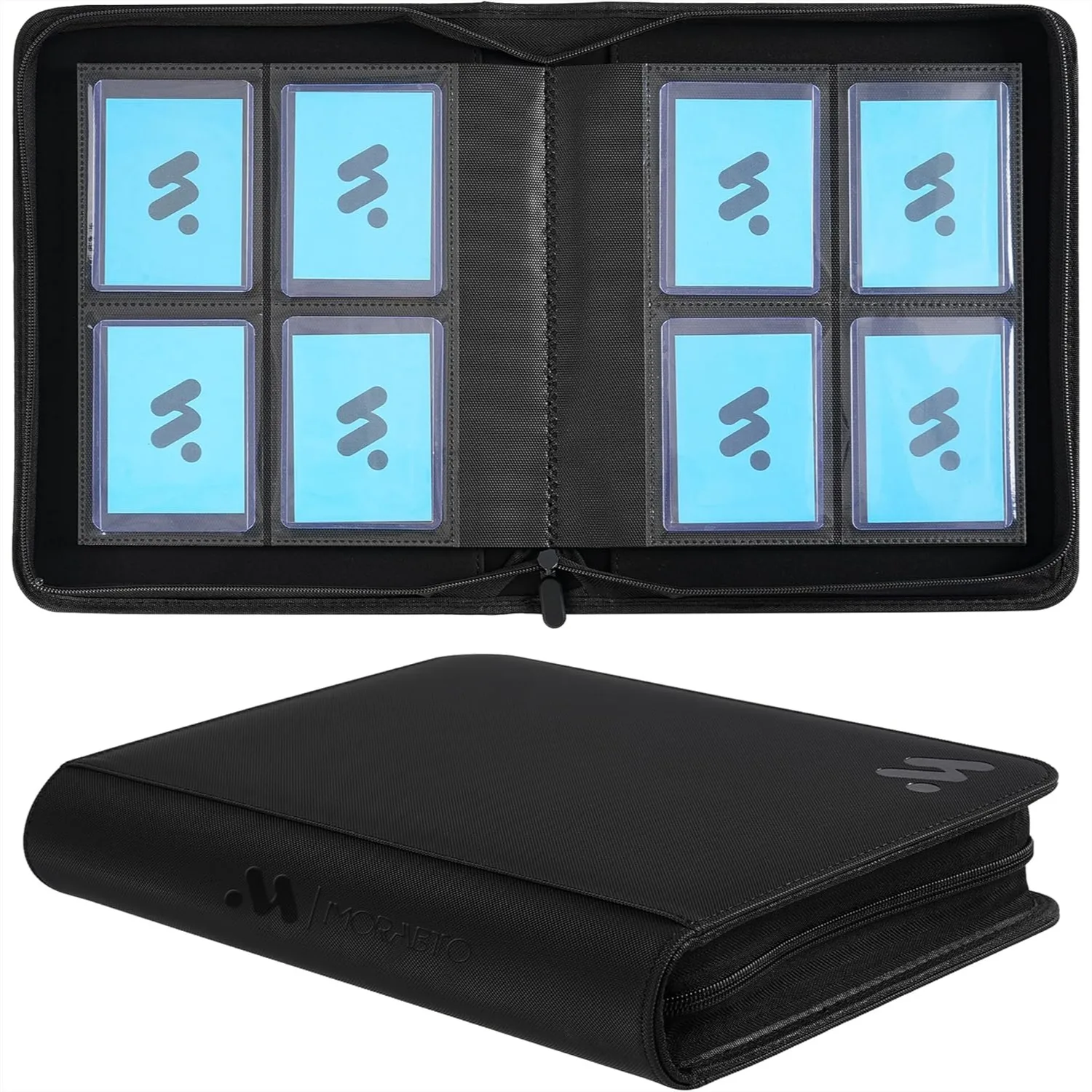 Top Loader Binder Holds 128 Cards, 4-Pocket Album for 3x4 Rigid Top Loaders, Side Loading PU Leather Card Folder
Top Loader Binder Holds 128 Cards, 4-Pocket Album for 3x4 Rigid Top Loaders, Side Loading PU Leather Card Folder