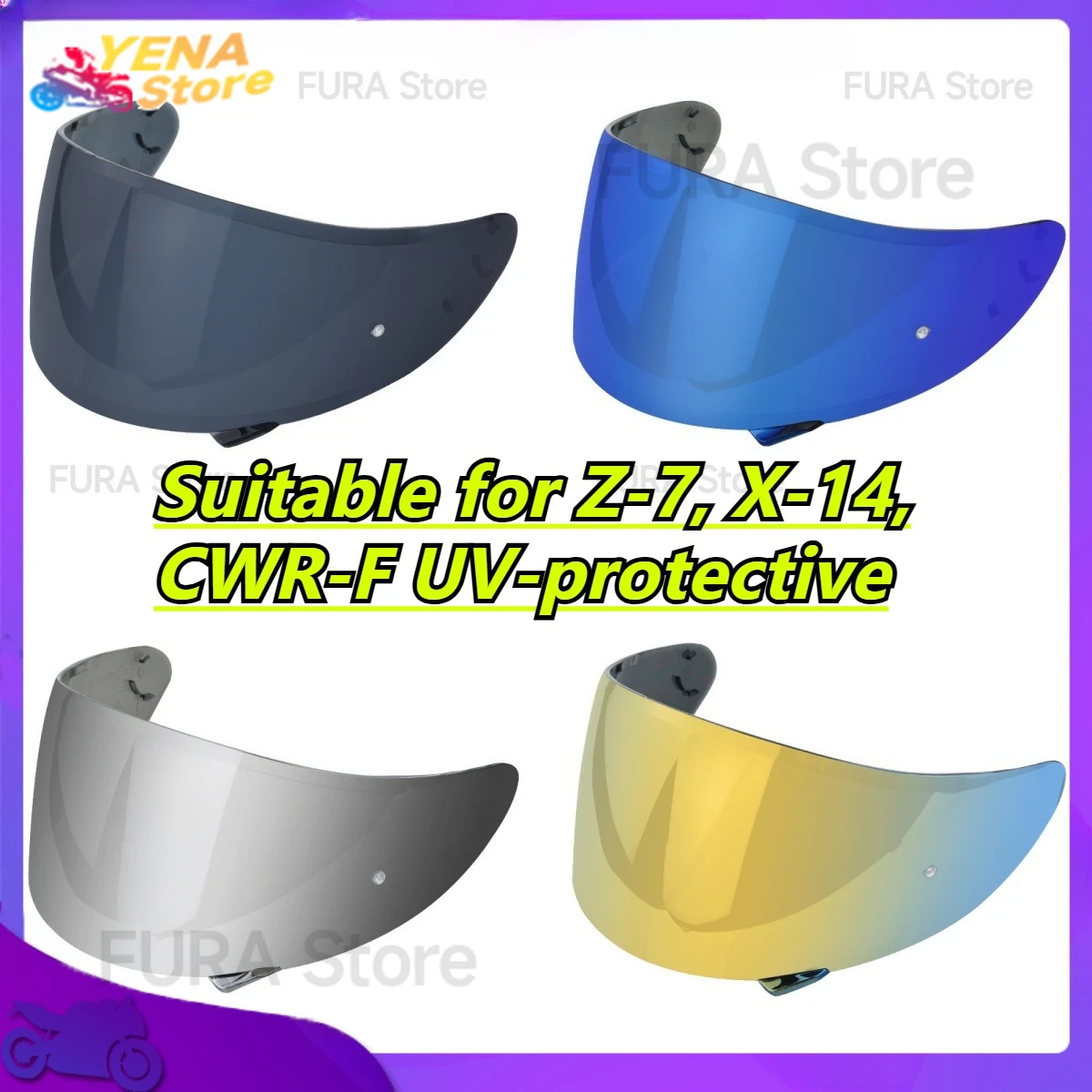 Suitable for Z-7, X-14, CWR-F UV-protective and scratch-resistant motorcycle helmet face shields and accessories
Suitable for Z-7, X-14, CWR-F UV-protective and scratch-resistant motorcycle helmet face shields and accessories
