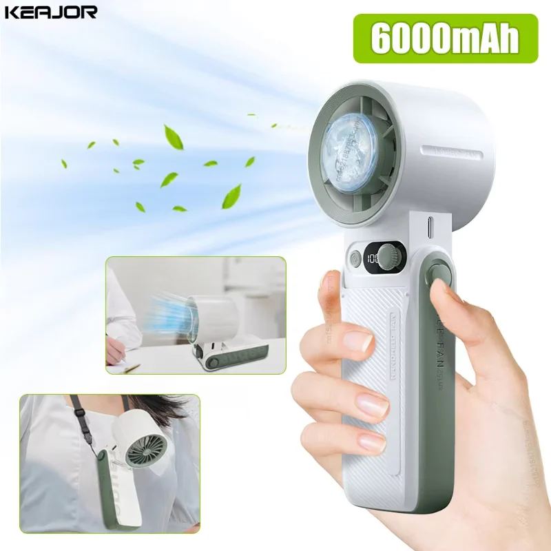 Portable Handheld Turbo Fan 199 Wind Speeds Cooling 6000mAh Rechargeable Foldable Mini Neck Fans Personal Hand
Portable Handheld Turbo Fan 199 Wind Speeds Cooling 6000mAh Rechargeable Foldable Mini Neck Fans Personal Hand