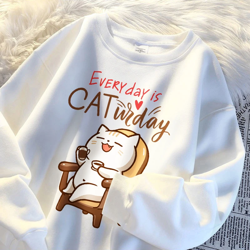 Every Day Is Cat Widay Wo'S Pullover Harajuku Fleece Sudaderas Fashion Crewneck Sudadera Autumn Oversize Streetwear
Every Day Is Cat Widay Wo'S Pullover Harajuku Fleece Sudaderas Fashion Crewneck Sudadera Autumn Oversize Streetwear