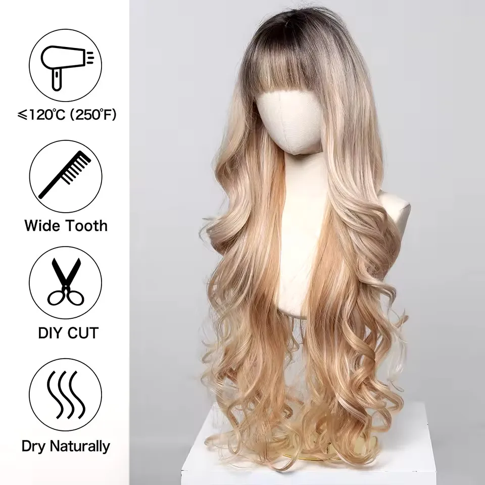 30in Blonde Ombre Wavy Wig - Long Synthetic Hair for Women | Natural Look
30in Blonde Ombre Wavy Wig - Long Synthetic Hair for Women | Natural Look