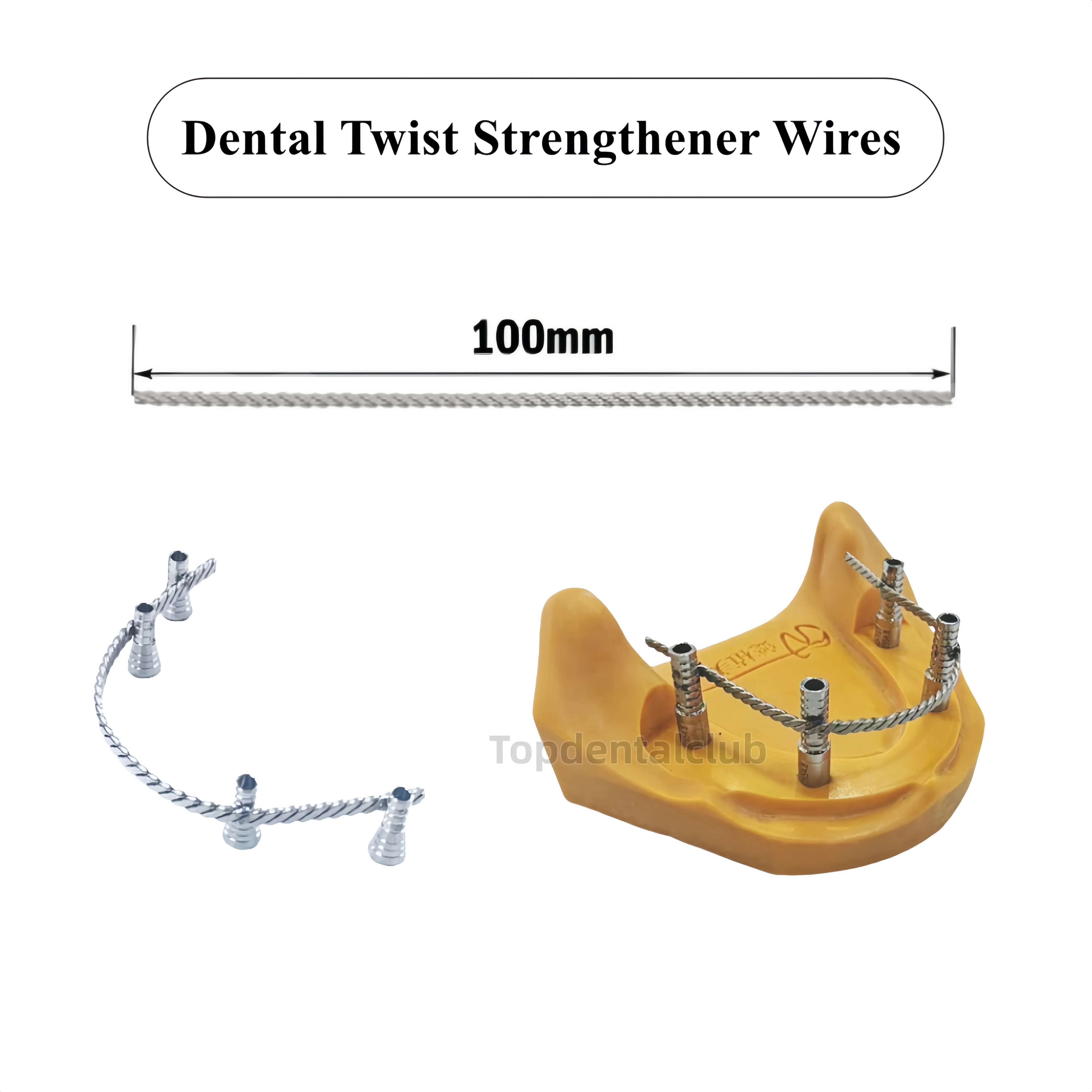 Dental Orthodontic Lingual Retainer Flat Twist Wire Implant Connector MU Bar Stainless Steel Ti 100mm
Dental Orthodontic Lingual Retainer Flat Twist Wire Implant Connector MU Bar Stainless Steel Ti 100mm