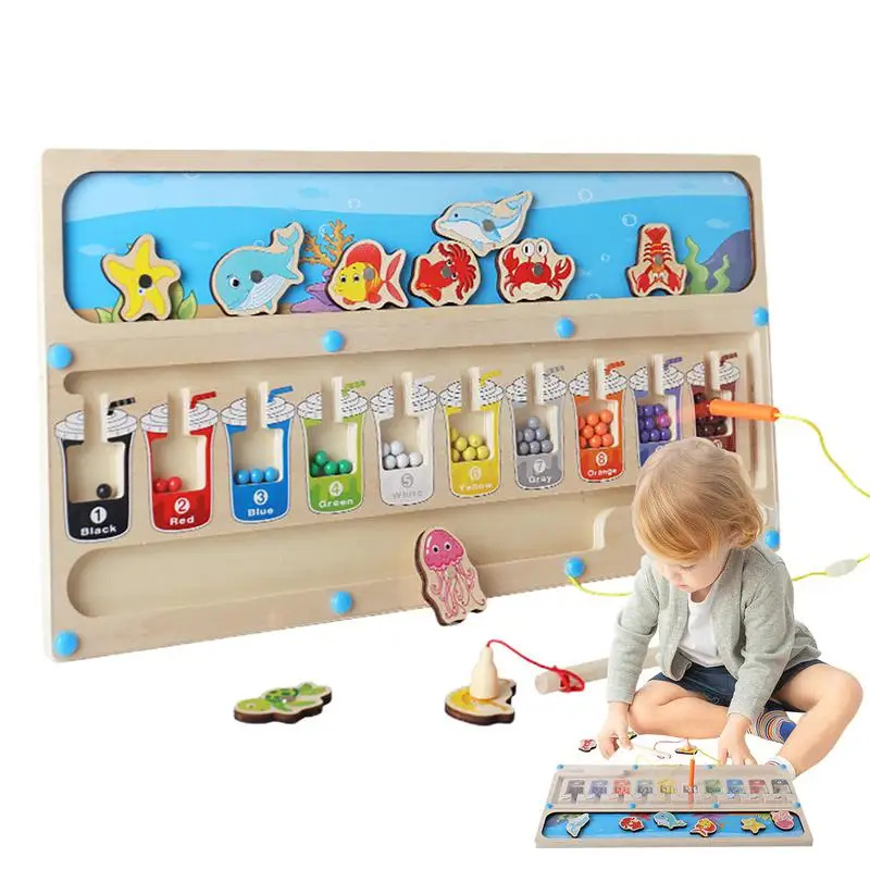 Magnetic Color Sorting 2-in-1 Fishing Toddler Game Montessori Toy Magnetic Matching Game Color And Number Magnetic Board
Magnetic Color Sorting 2-in-1 Fishing Toddler Game Montessori Toy Magnetic Matching Game Color And Number Magnetic Board