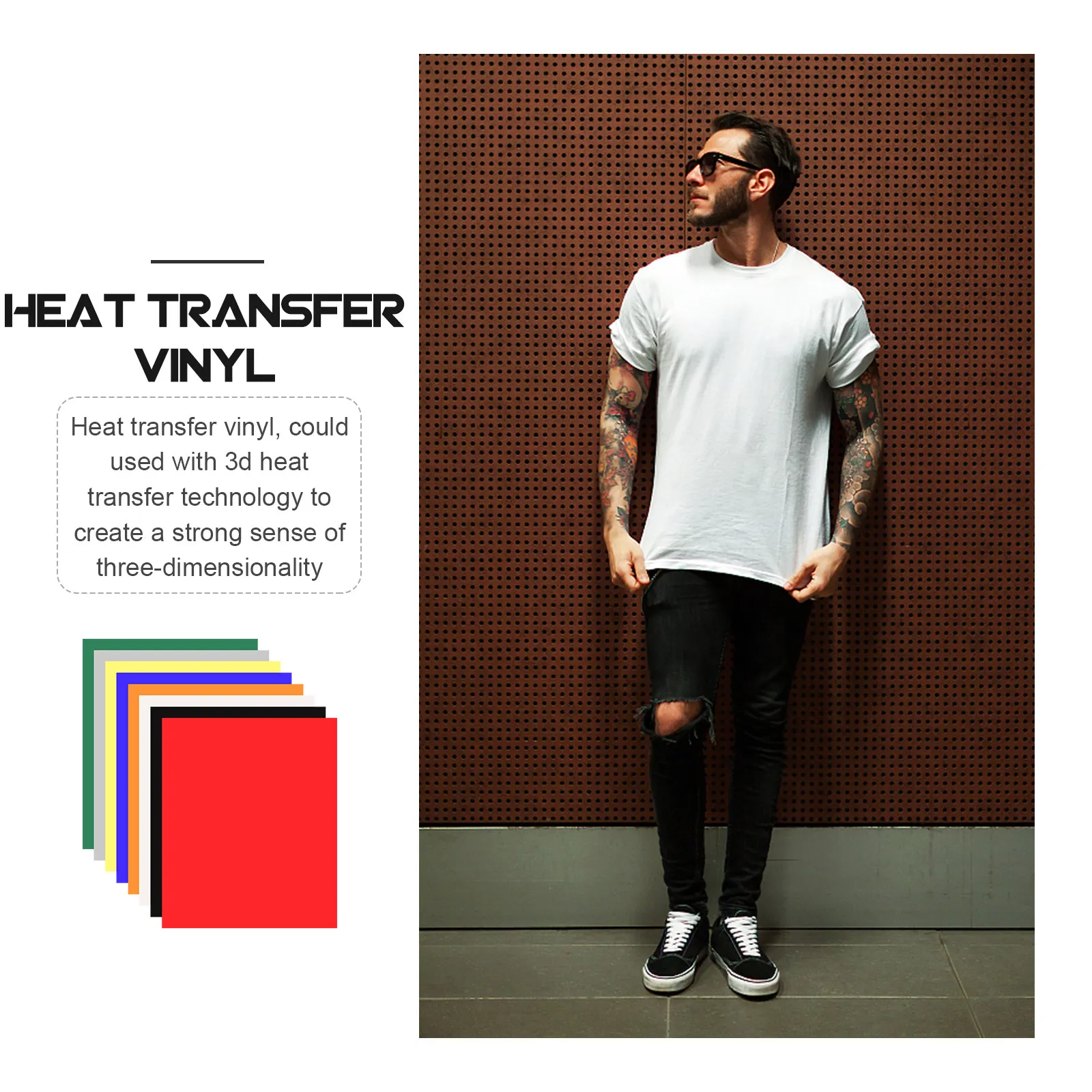 8 шт. 3D-винил для термопереноса, легко используемый с термопрессом для одежды, ткани, индивидуального дизайна и декора
8 шт. 3D-винил для термопереноса, легко используемый с термопрессом для одежды, ткани, индивидуального дизайна и декора