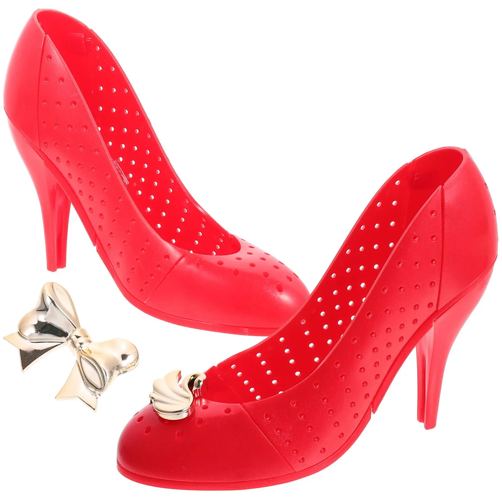 2Pcs High Heel Cake Decoration Plastic Red Shoe Toppers for Birthday Wedding Party Cupcake Baking DIY Ornament
2Pcs High Heel Cake Decoration Plastic Red Shoe Toppers for Birthday Wedding Party Cupcake Baking DIY Ornament