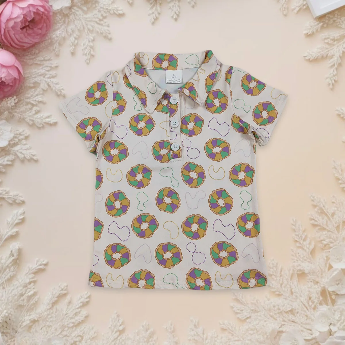 Baby Boy Short Sleeve T-shirt Mardi Gras Donuts Tee Shirts Top Clothes Pullover Kids Children Infant Toddler Cardigan Wholesale
Baby Boy Short Sleeve T-shirt Mardi Gras Donuts Tee Shirts Top Clothes Pullover Kids Children Infant Toddler Cardigan Wholesale