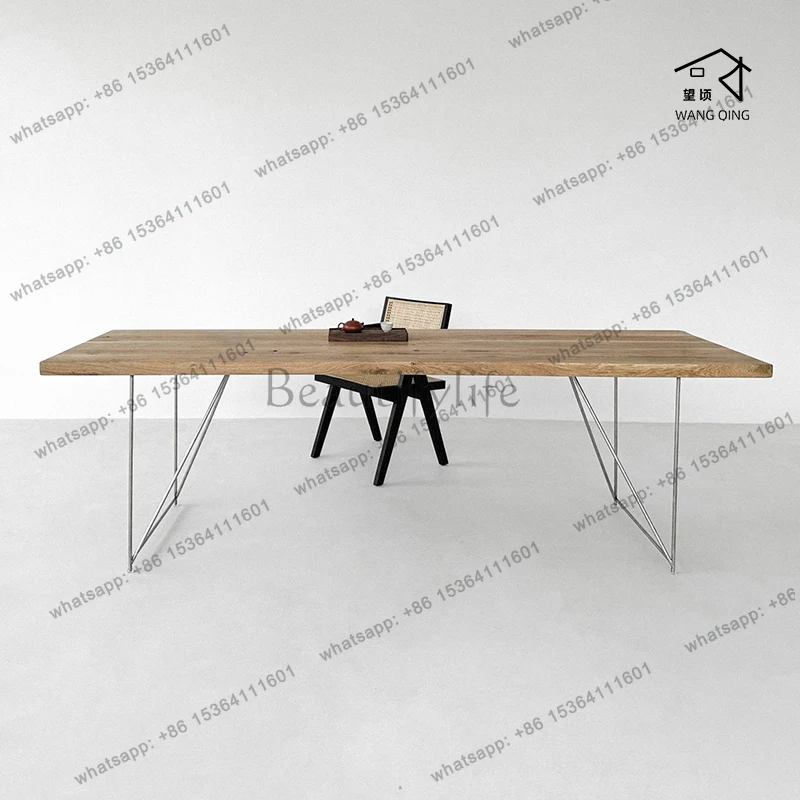 French White Oak Dining Table Household Wabi Wind Workbench Log Desk
French White Oak Dining Table Household Wabi Wind Workbench Log Desk