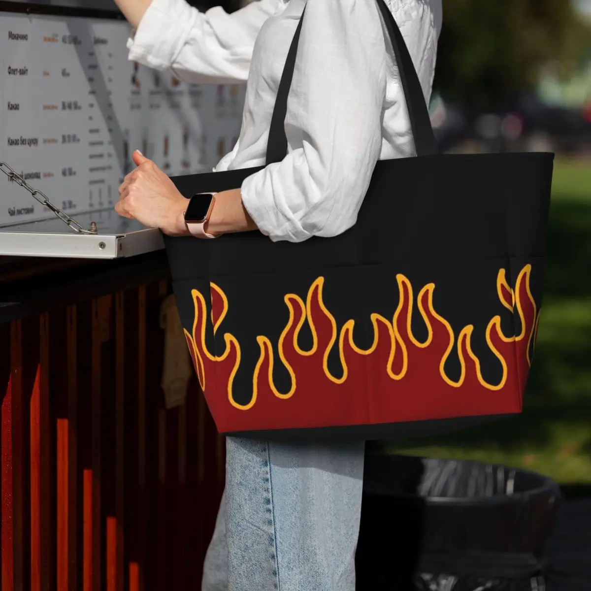 Big Fire Flames Burning Flame Beach Tote Bag Sport Gym Yoga Duffle Large Tote Bag Women Travel Bag Fitness bag
Big Fire Flames Burning Flame Beach Tote Bag Sport Gym Yoga Duffle Large Tote Bag Women Travel Bag Fitness bag