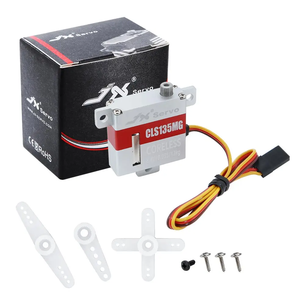 Цифровой сервопривод JX CLS135MG HV 8.4V 13кг, безколлекторный, с металлическим редуктором 25T для радиоуправляемых моделей автомобилей, лодок, самолетов, вертолетов, аксессуары для радиоуправляемых моделей
Цифровой сервопривод JX CLS135MG HV 8.4V 13кг, безколлекторный, с металлическим редуктором 25T для радиоуправляемых моделей автомобилей, лодок, самолетов, вертолетов, аксессуары для радиоуправляемых моделей