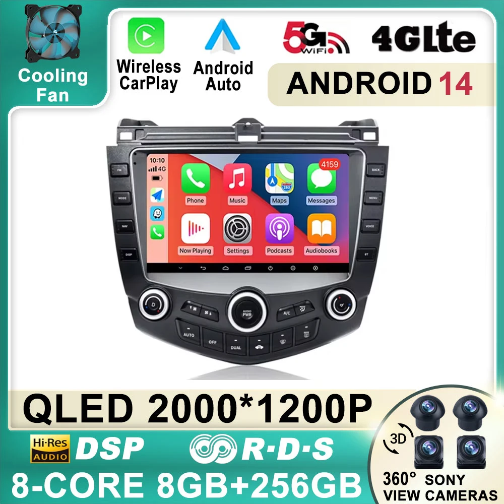 GPS Android 14 Car Radio For Honda Accord 7 2003-2007 Stereo No 2din Head Unit Multimedia Player Navigation QLED Screen
GPS Android 14 Car Radio For Honda Accord 7 2003-2007 Stereo No 2din Head Unit Multimedia Player Navigation QLED Screen