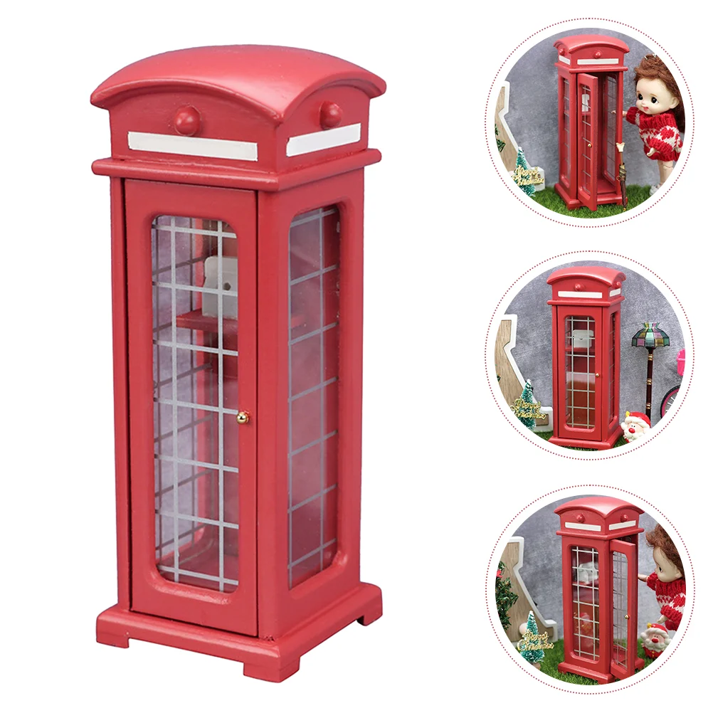 House Micro-Scene Telephone Booth Dollhouse Furniture Model Miniature Toy 6x6x17cm Wood Adornment
House Micro-Scene Telephone Booth Dollhouse Furniture Model Miniature Toy 6x6x17cm Wood Adornment