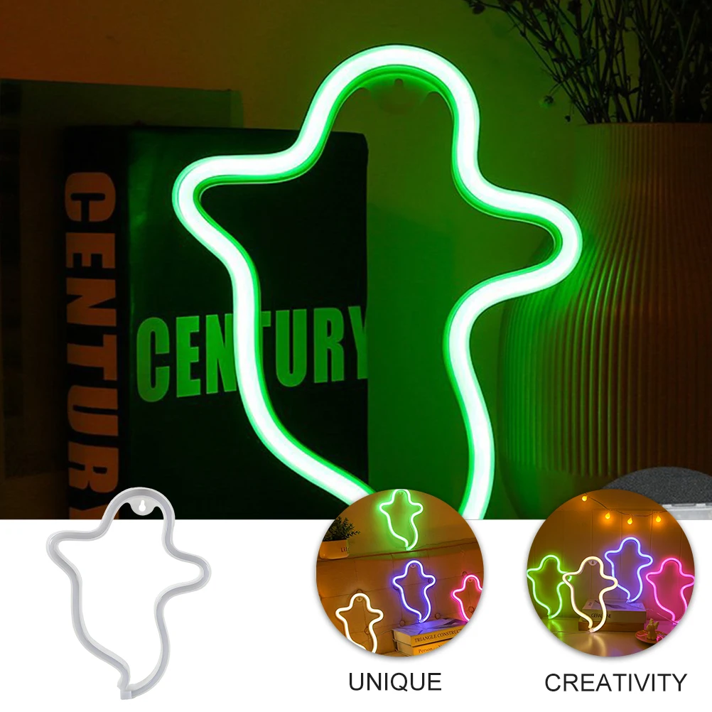 Ghost Neon Sign Kids Room Decor LED Lamp Night Halloween Decoration Festival Light Plastic Bedside
Ghost Neon Sign Kids Room Decor LED Lamp Night Halloween Decoration Festival Light Plastic Bedside