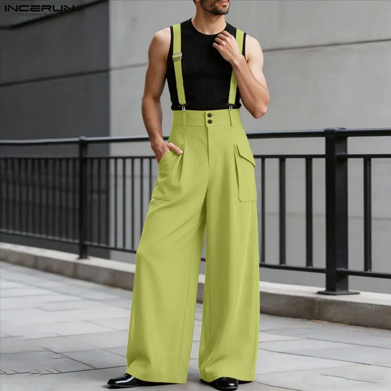 INCERUN Men's Jumpsuits Solid Color Sleeveless Straps Rompers For Man Streetwear Loose 2026 Fashion Casual Male Overalls S-5XL
INCERUN Men's Jumpsuits Solid Color Sleeveless Straps Rompers For Man Streetwear Loose 2026 Fashion Casual Male Overalls S-5XL