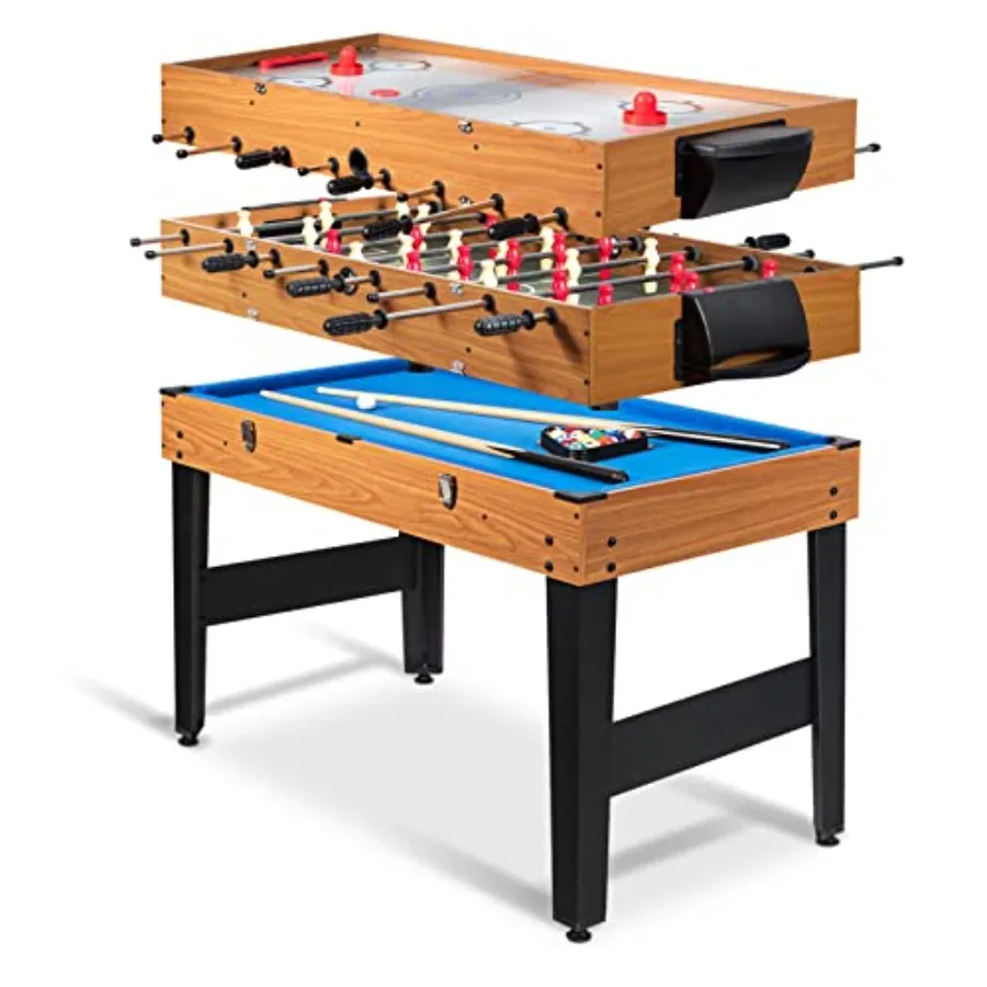 48 Inch Multi Game Table 3-in-1 Adult Size Foosball Pool Table Slide Hockey Table Combo Set with Billiard Soccer Hockey Feature
48 Inch Multi Game Table 3-in-1 Adult Size Foosball Pool Table Slide Hockey Table Combo Set with Billiard Soccer Hockey Feature