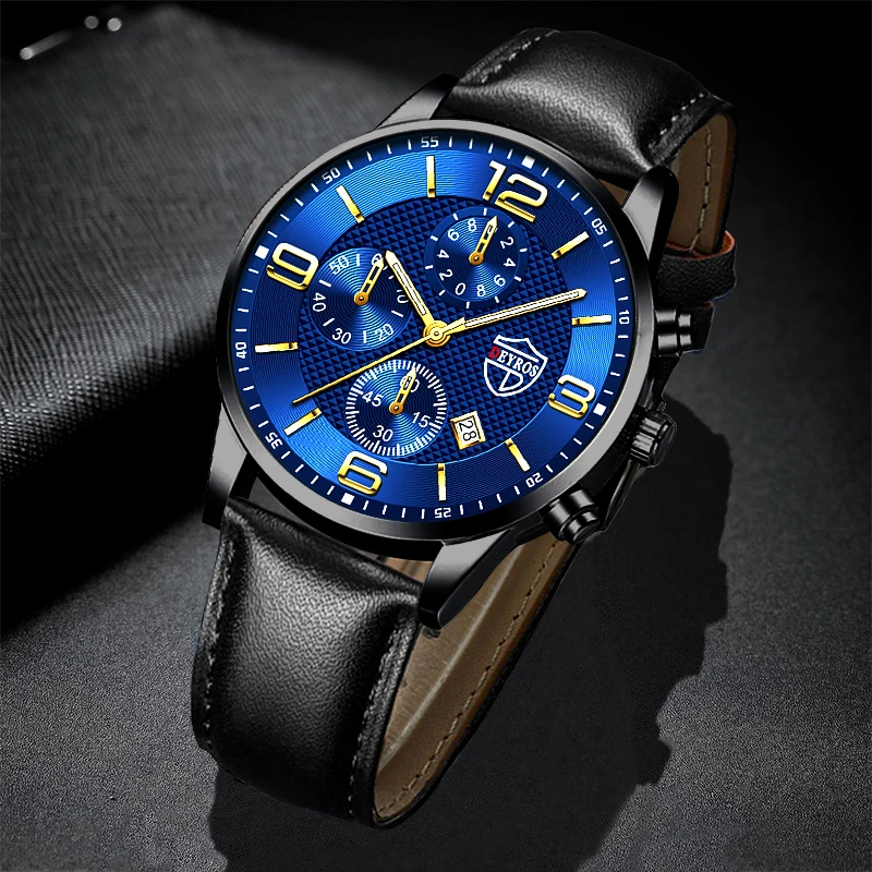 Business Mens Calendar Watches Men Luxury Strap Leather Watch Men's Analog Quartz Wristwatch relogio masculino
Business Mens Calendar Watches Men Luxury Strap Leather Watch Men's Analog Quartz Wristwatch relogio masculino