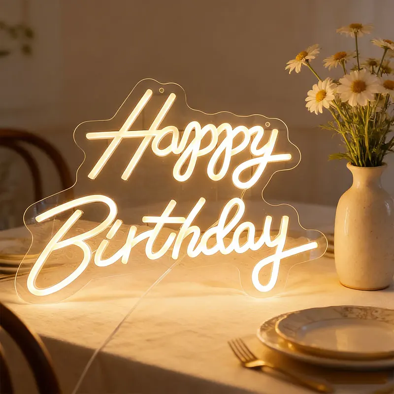 Happy Birthday Neon Sign Neon LED Happy Birthday Sign Night Light for Party Wall Neon Sign Birthday Party Supplies USB-powered
Happy Birthday Neon Sign Neon LED Happy Birthday Sign Night Light for Party Wall Neon Sign Birthday Party Supplies USB-powered