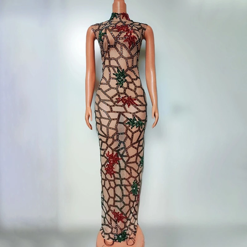 Sexy Perspective Mesh Hip Dress Birthday High-end Evening Dress Adult Model Catwalk Trendy Clothes Прозрачное Платье Со Стразами
Sexy Perspective Mesh Hip Dress Birthday High-end Evening Dress Adult Model Catwalk Trendy Clothes Прозрачное Платье Со Стразами