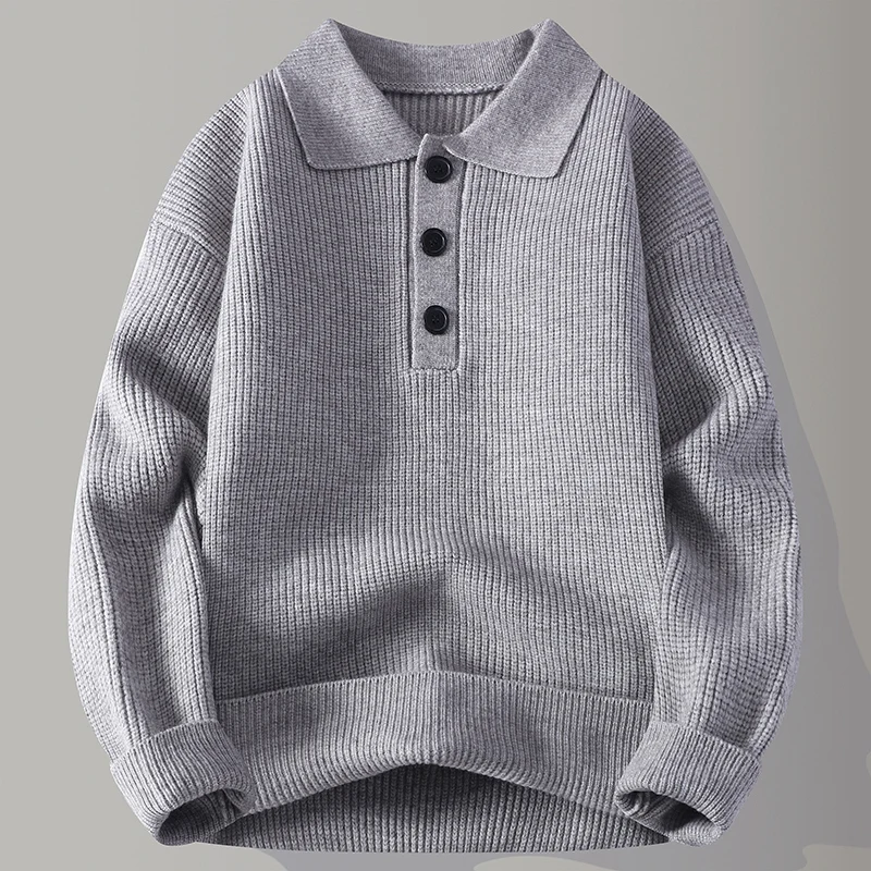 Мужской вязаный свитер с отложным воротником, утепленный, повседневный, из полиэфирного волокна, с длинным рукавом, осенняя новинка
Мужской вязаный свитер с отложным воротником, утепленный, повседневный, из полиэфирного волокна, с длинным рукавом, осенняя новинка