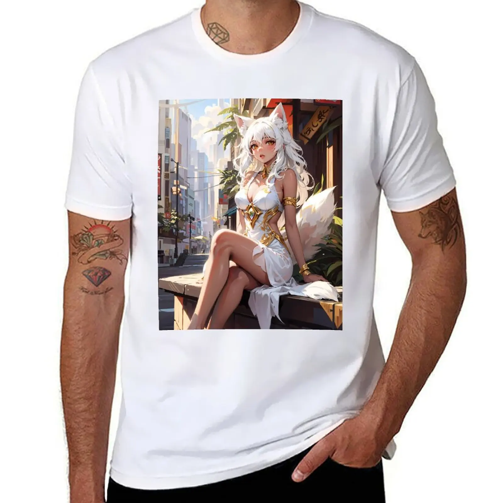 Metropolitan Mystique: The Fox Enchantress T-Shirt man t shirts for men casual T-Shirt
Metropolitan Mystique: The Fox Enchantress T-Shirt man t shirts for men casual T-Shirt