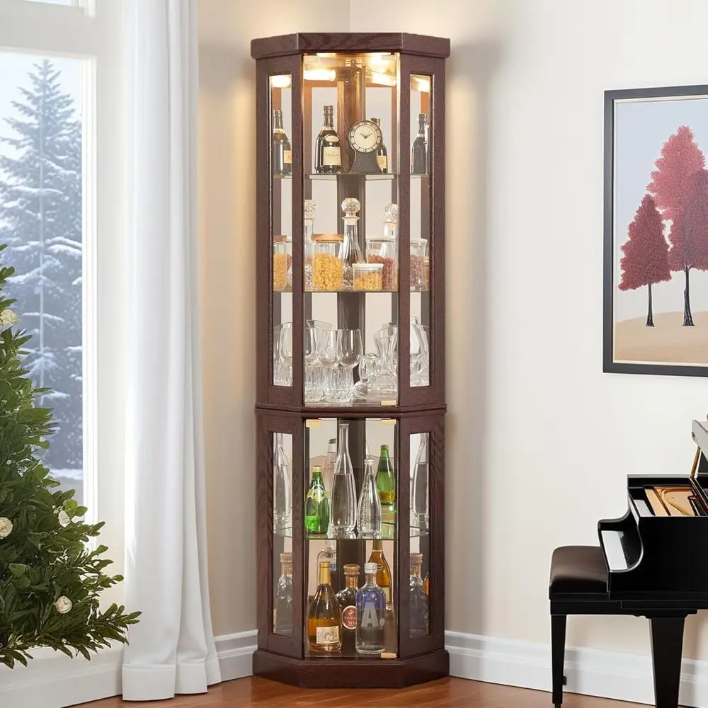 Витрина из 70-сантиметрового стекла с подсветкой, дверцами из закаленного стекла, регулируемыми полками и встроенной лампой — отделка «Вишня»
Витрина из 70-сантиметрового стекла с подсветкой, дверцами из закаленного стекла, регулируемыми полками и встроенной лампой — отделка «Вишня»