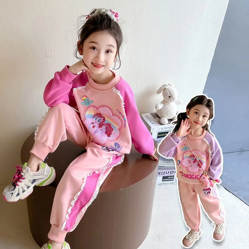 My Little Pony Girls Sequin Sweatshirt Set Spring Kids Personality Comfortable Soft Fashion Sportswear Holiday Gift Kawaii
My Little Pony Girls Sequin Sweatshirt Set Spring Kids Personality Comfortable Soft Fashion Sportswear Holiday Gift Kawaii