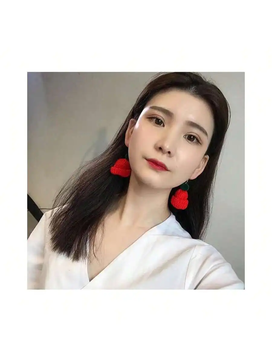 Red Crochet Christmas Tree Earrings For Women Festive Party Jewelry
Red Crochet Christmas Tree Earrings For Women Festive Party Jewelry