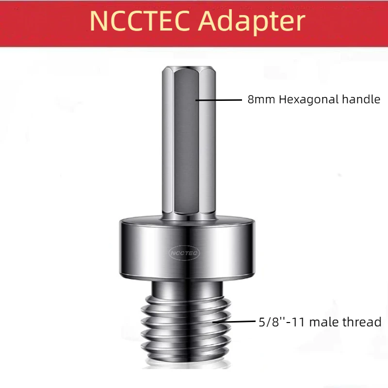 adapter converter connector 5/8‘’-11 male thread transmit to 8mm Hexagonal handle male for Electric hand drill
adapter converter connector 5/8‘’-11 male thread transmit to 8mm Hexagonal handle male for Electric hand drill