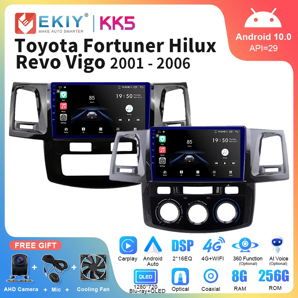EKIY KK5 Автомагнитола для Toyota Fortuner HILUX Revo Vigo 2007-2015 мультимедийный плеер Авторадио Навигация GPS Android 2din Carplay
EKIY KK5 Автомагнитола для Toyota Fortuner HILUX Revo Vigo 2007-2015 мультимедийный плеер Авторадио Навигация GPS Android 2din Carplay