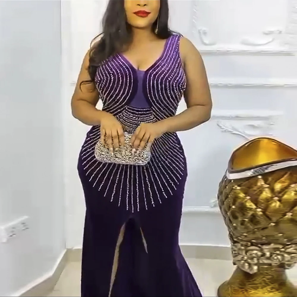 Luxury Velvet Dresses For Women Elegant Wedding Party Gowns Sleeveless Bodycon Sexy Maxi Robe Ankara Dashiki Kaftan Wear
Luxury Velvet Dresses For Women Elegant Wedding Party Gowns Sleeveless Bodycon Sexy Maxi Robe Ankara Dashiki Kaftan Wear
