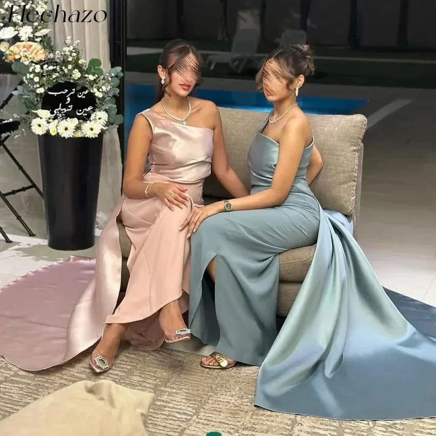 Flechazo Prom Dresses One Shoulder Floor-length Birthday Party Gown Simple Elegant Sister's Dress For Women 2024 robe de soiree
Flechazo Prom Dresses One Shoulder Floor-length Birthday Party Gown Simple Elegant Sister's Dress For Women 2024 robe de soiree