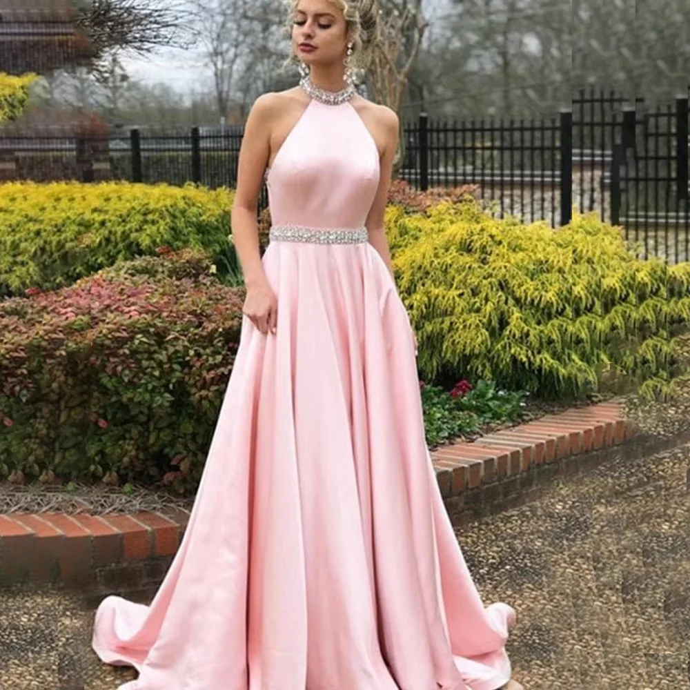 Luxury Evening Dresses Backless Sleeveless Garden Women Dress Beading Bridal Gowns Customized فستان سهرة نسائي
Luxury Evening Dresses Backless Sleeveless Garden Women Dress Beading Bridal Gowns Customized فستان سهرة نسائي
